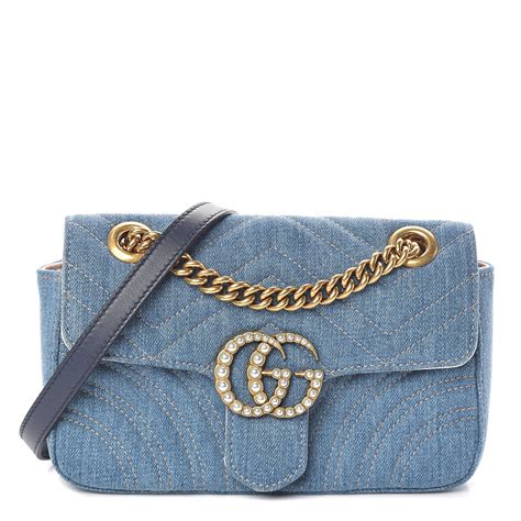 gucci denim bag mini|gucci small denim bag.